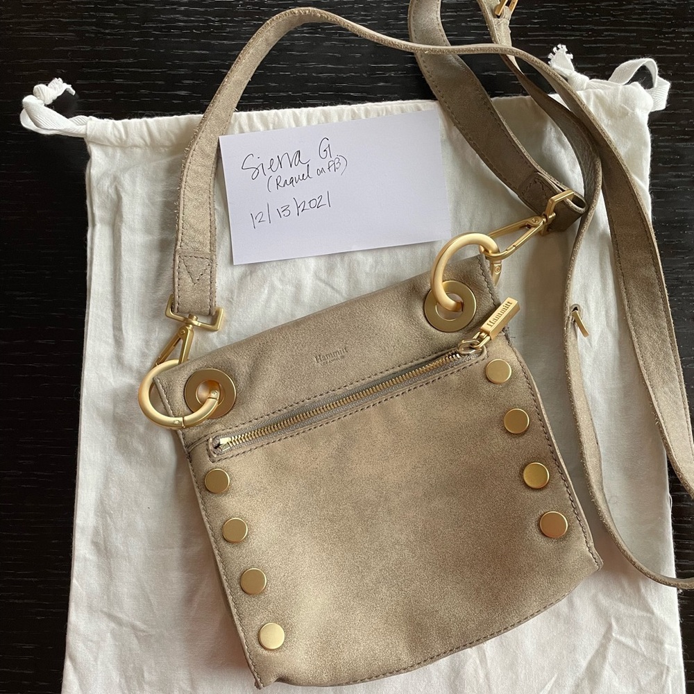 Hammitt Tony Small Pewter / Gold Like New!